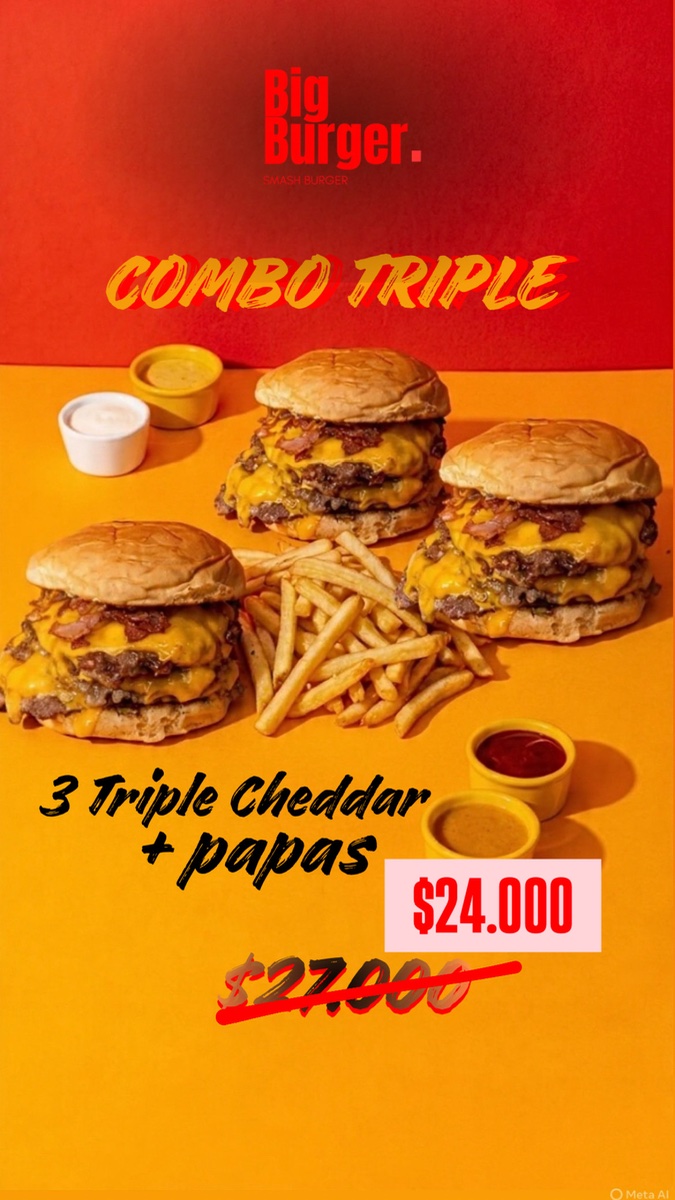 COMBO TRIPLE 🍔🍔🍔🍟