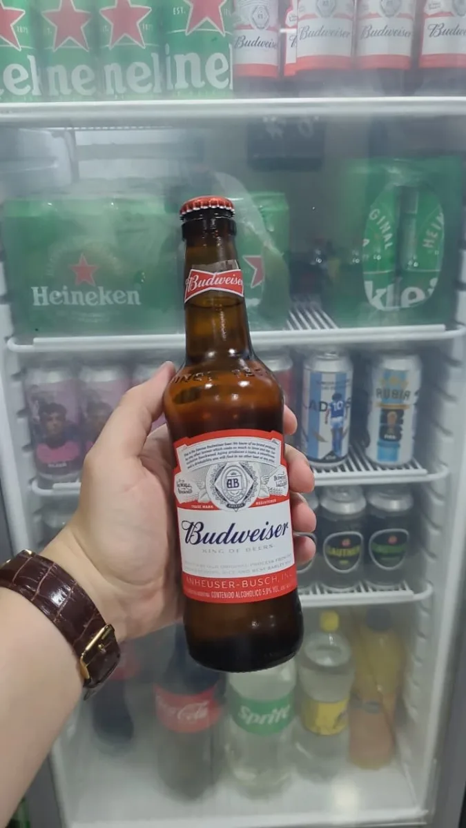 Cerveza Budweiser Porron 355cc