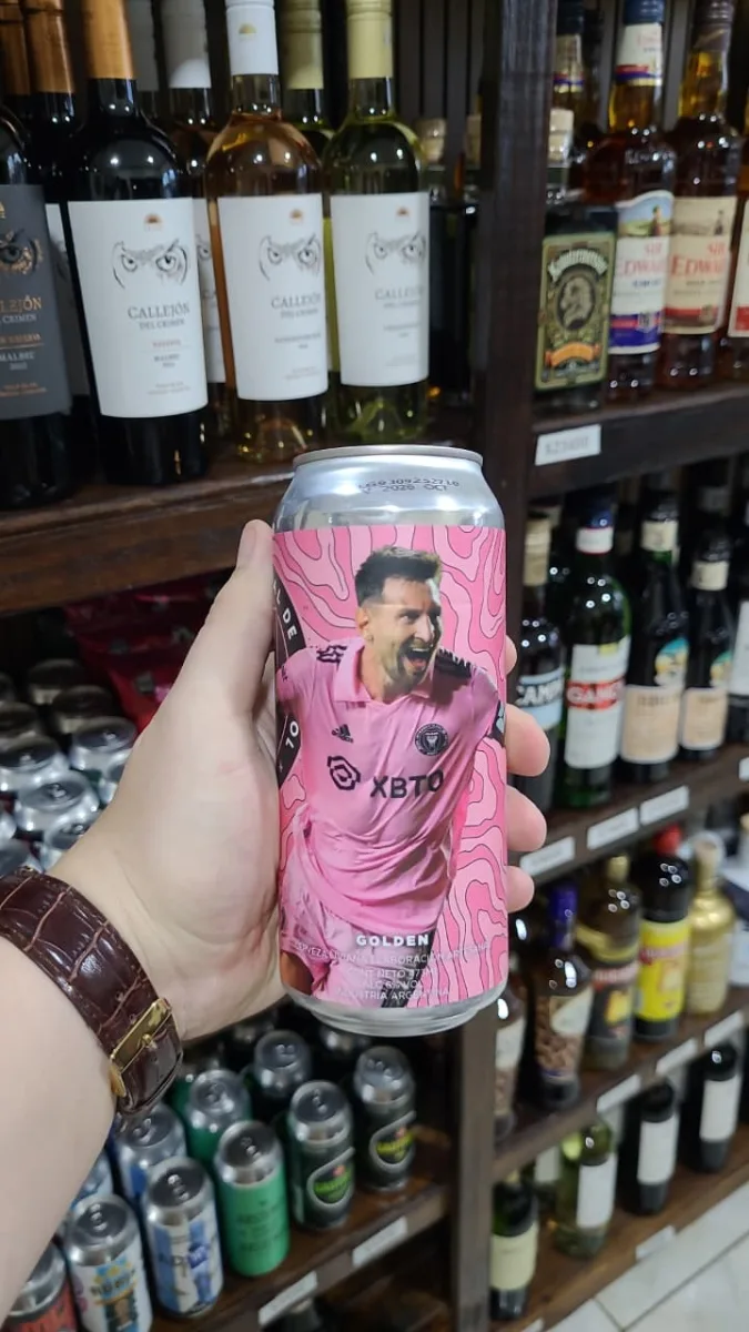 Cerveza Golden Messi Inter Miami 473cc